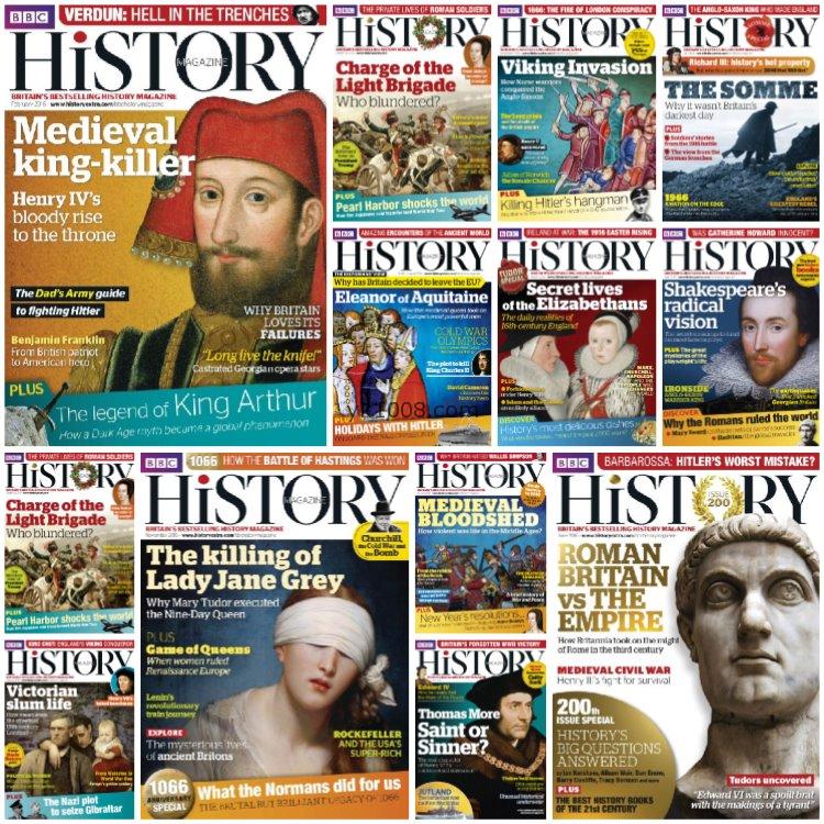 【英国版】《BBC History UK》2016年合集世界历史探索研究历史故事生活研究读物pdf杂志（13本）