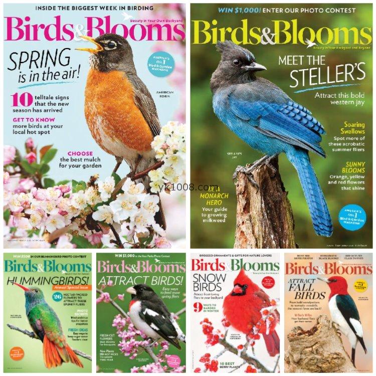 【美国版】《Birds & Blooms》2020年合集鸟语花香植物鸟类蝴蝶园艺观鸟信息pdf杂志（6本）