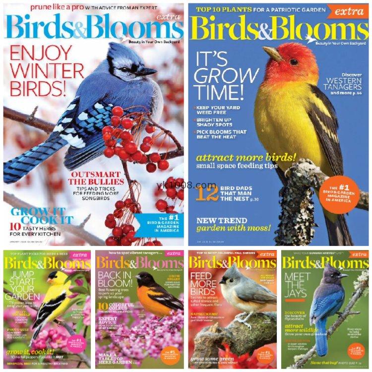 【美国版】《Birds and Blooms Extra》2016年合集北美鸟类花园爱好者信息建议观鸟杂志pdf电子版（6本）