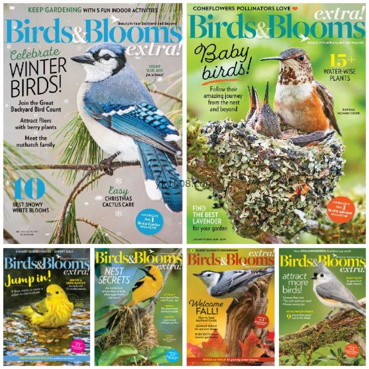【美国版】《Birds and Blooms Extra》2022年合集北美鸟类花园爱好者信息建议观鸟杂志pdf电子版（6本）