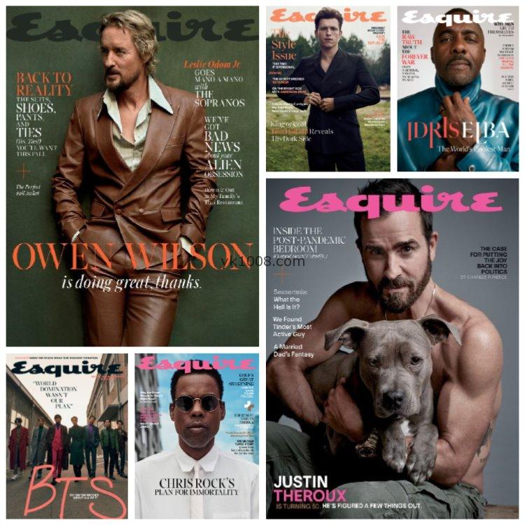 【美国版】《Esquire USA》2021年合集美国男士君子时尚潮流杂志pdf电子版（6本）
