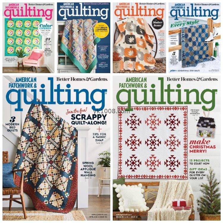 【美国版】《American Patchwork & Quilting》2020年合集美国拼布绗缝针织织物灵感图案操作pdf杂志（6本）