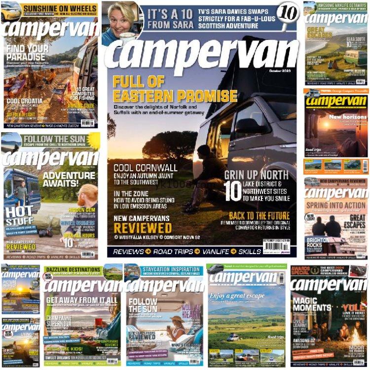 【英国版】《Campervan》2023年合集户外房车露营生活露营车改装探索体验pdf杂志（12本）