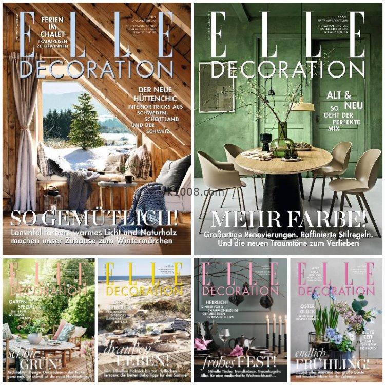 【德国版】《Elle Decoration》2021年合集室内家居软装设计装饰家居廊德国版杂志pdf（6本）》