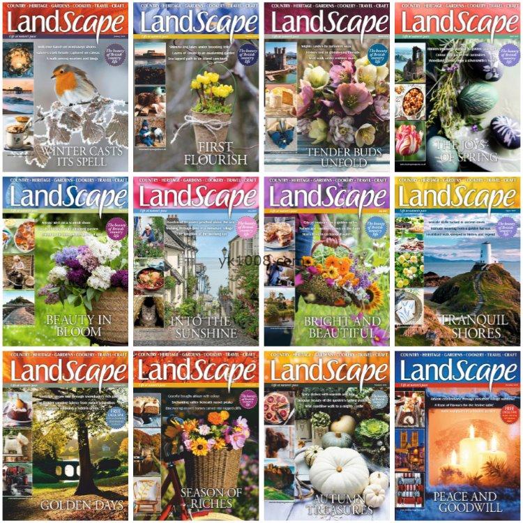 【英国版】《Landscape UK》2020年合集英国乡村园艺美食生活种植花园布局pdf杂志（12本）