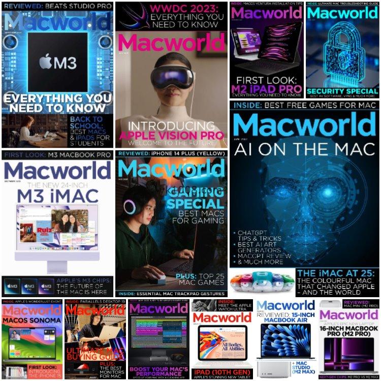 【英国版】《Macworld UK》2023年合集苹果手机杂志苹果Mac产品建议实用指南PDF杂志（13本）
