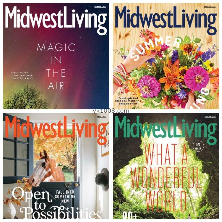 【美国版】《Midwest Living》2023年合集美食旅游生活住宅花园风味pdf杂志（4本）