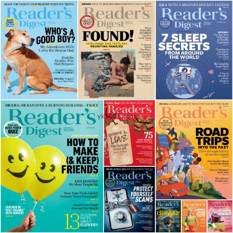 【加拿大】《Reader’s Digest Canada》2023年合集现实生活幽默健康故事读者文摘pdf杂志（10本）