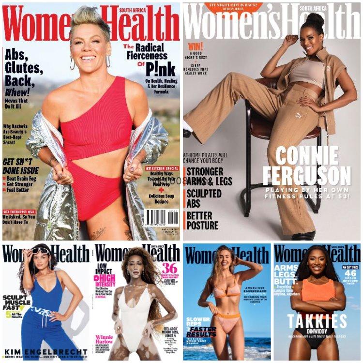 【南非版】《Women’s Health South Africa》2023年合集女性健康锻炼身材健身塑造建议方法pdf杂志（6本）