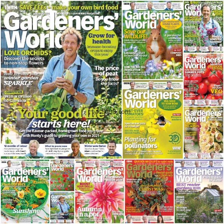 【英国版】《BBC Gardeners’ World》园丁世界2021年合集园艺花园花卉种植pdf杂志（12本）