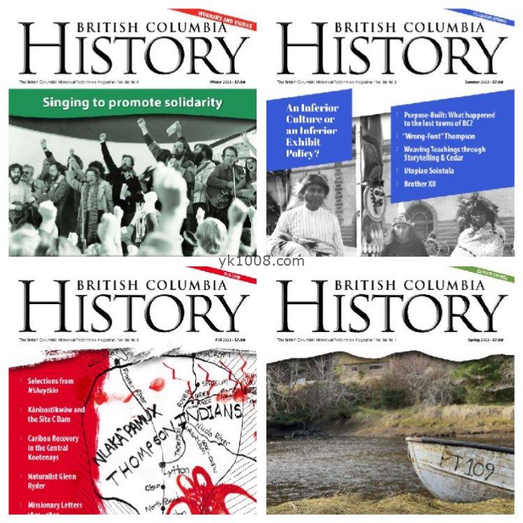 【美国版】《British Columbia History》2023年合集不列颠哥伦比亚历史研究介绍资料pdf（4本）