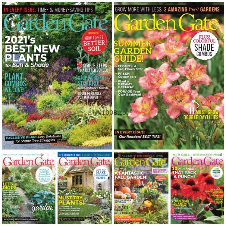 【美国版】《Garden Gate》2021年合集家庭园艺花园花卉植物种植灵感庭院设计pdf杂志（6本）