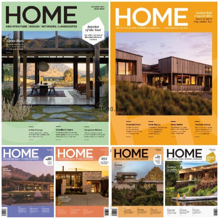 【新西兰】《Home New Zealand》2023年合集新西兰最好的建筑室内设计住宅艺术家具pdf杂志（6本）