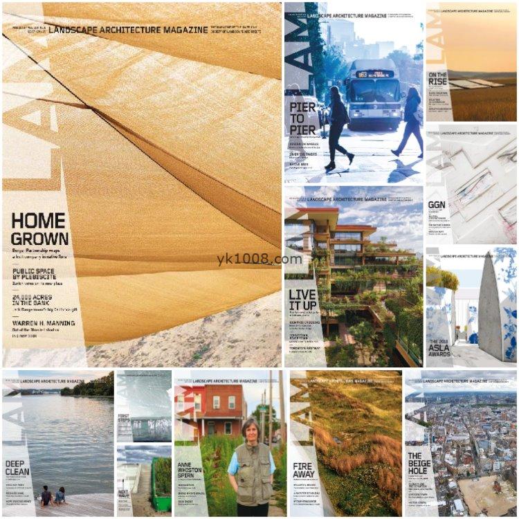【美国版】《Landscape Architecture》2018年合集美国城市规划建筑景观规划园林公园绿植设计pdf杂志（12本）
