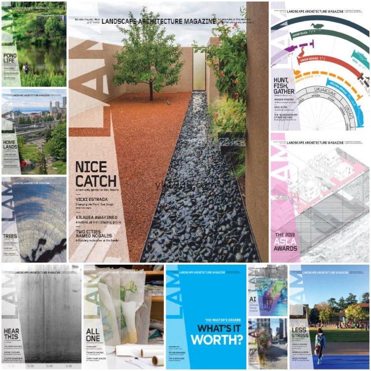【美国版】《Landscape Architecture》2019年合集美国城市规划建筑景观规划园林公园绿植设计pdf杂志（12本）