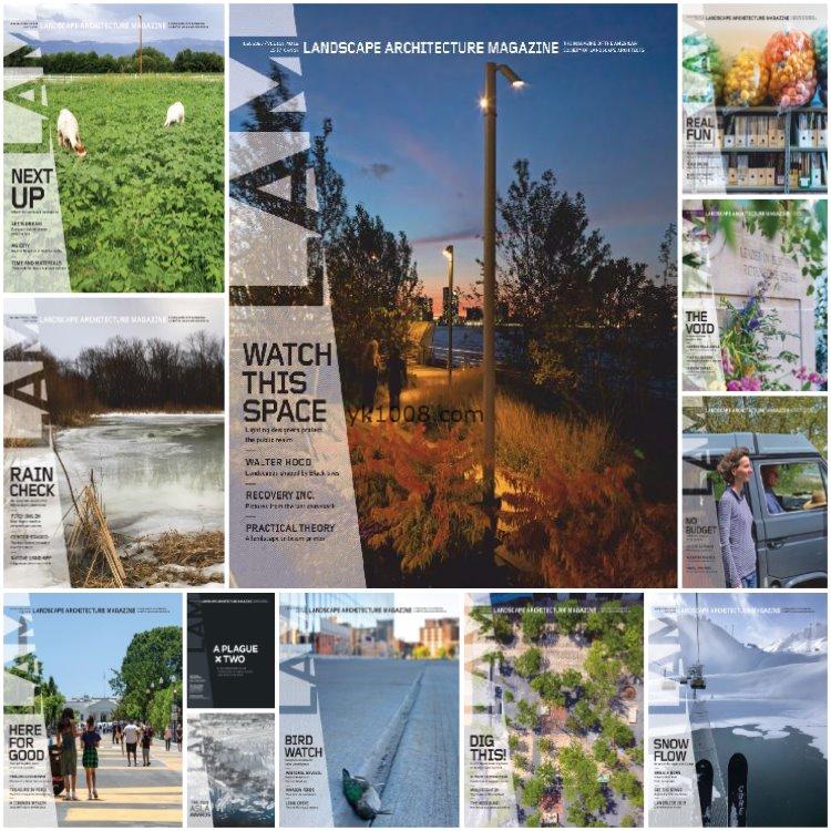 【美国版】《Landscape Architecture》2020年合集美国城市规划建筑景观规划园林公园绿植设计pdf杂志（12本）