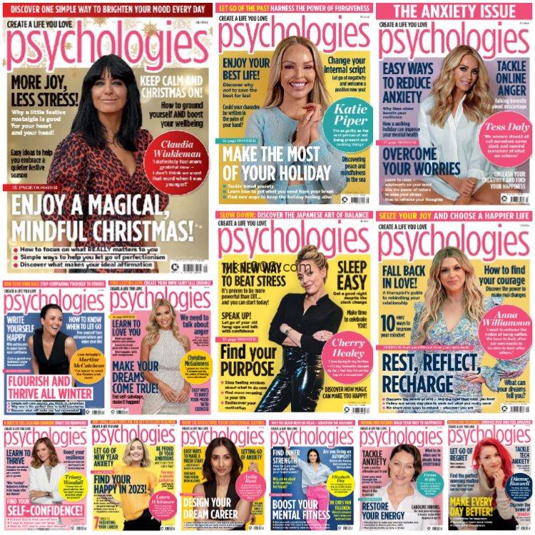【英国版】《Psychologies UK》2023年合集女性工作心理学研究消费美容健康生活建议pdf杂志（13本）