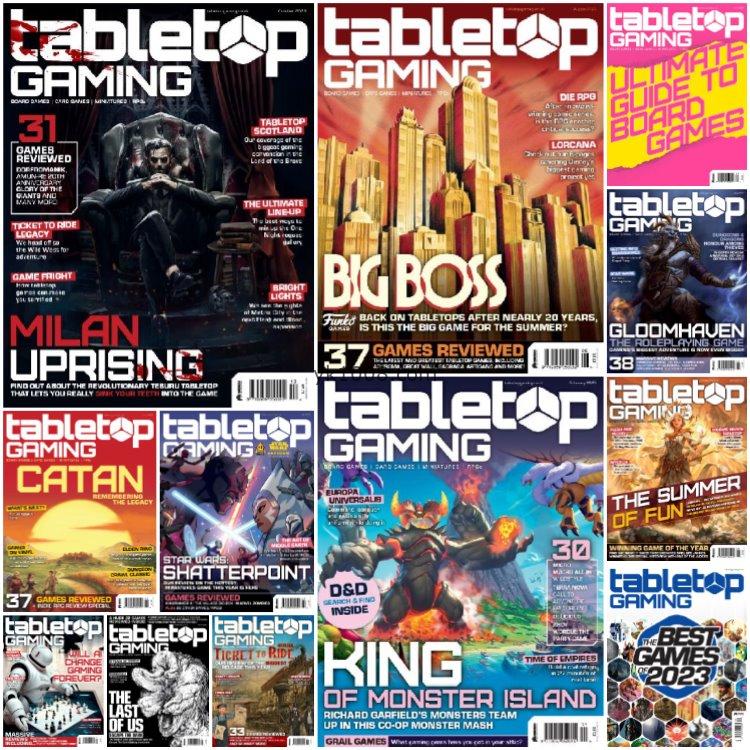 【英国版】《Tabletop Gaming》2023年合集益智互动家庭桌面游戏棋盘游戏独家采访报道指南pdf杂志（12本）