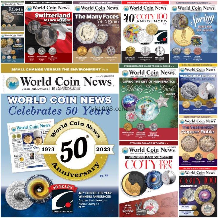 【美国版】《World Coin News》2023年合集世界硬币新闻历史细节拍卖顶级硬币发行深入了解历史pdf杂志（12本）