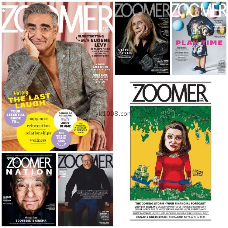 【加拿大】《Zoomer Magazine》2023年合集面对45岁及以上加拿大人健康生活理财旅游艺术购物时尚名人pdf杂志（6本）