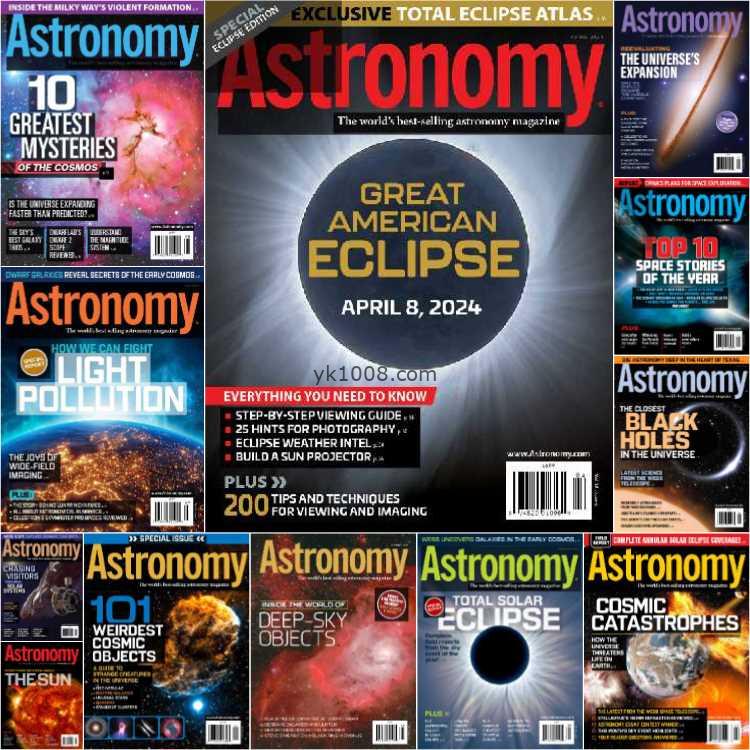 【美国版】Astronomy – Full Year 2024 Collection天文学爱好者科学pdf杂志