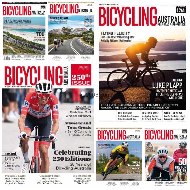 【澳大利亚】Bicycling Australia – Full Year 2024 Collection 自行车骑行训练pdf杂志