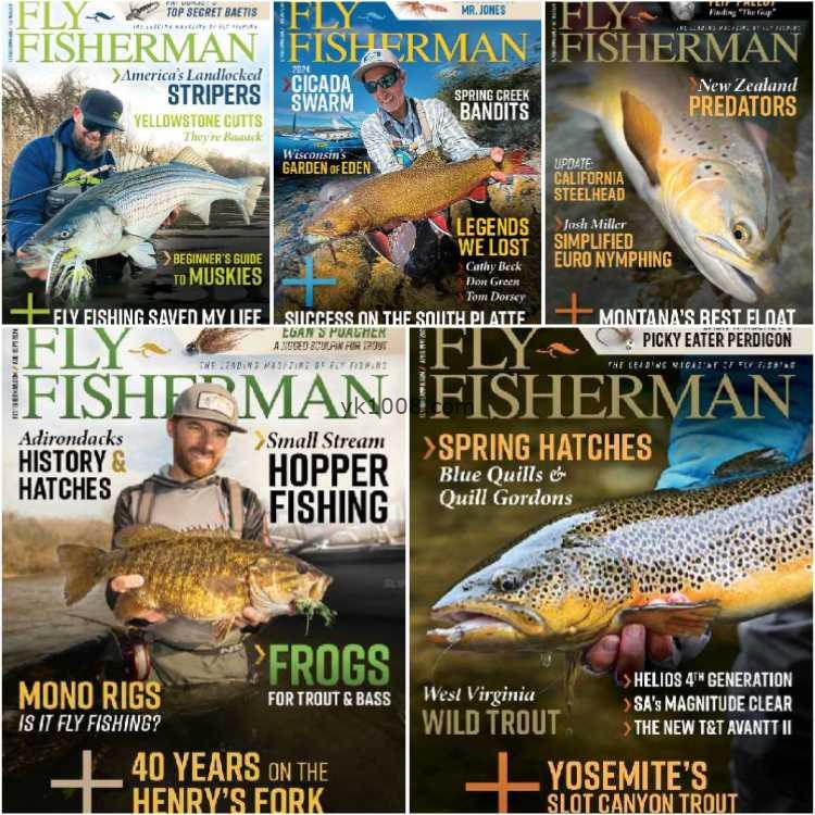 【美国版】Fly Fisherman – Full Year 2024 Collection钓鱼水域pdf杂志