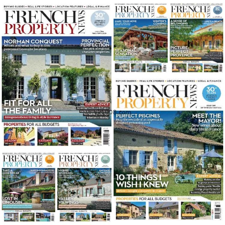 【英国版】French Property News – Full Year 2024 Collection 法国房地产pdf杂志