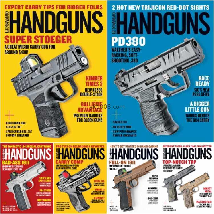 【美国版】Handguns – Full Year 2024 Collection手枪枪支爱好者pdf杂志