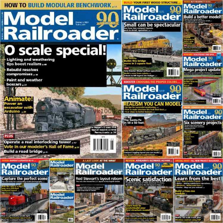 【英国版】Model Railroader – Full Year 2024 Collection铁路模型列车布局pdf杂志