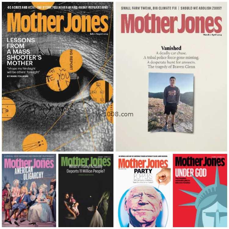 【美国版】Mother Jones – Full Year 2024 Collection新闻报道信息pdf杂志