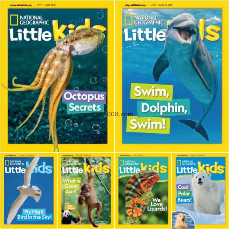 【美国版】National Geographic Little Kids USA – Full Year 2024 Collection国家地理3-6岁儿童阅读pdf杂志