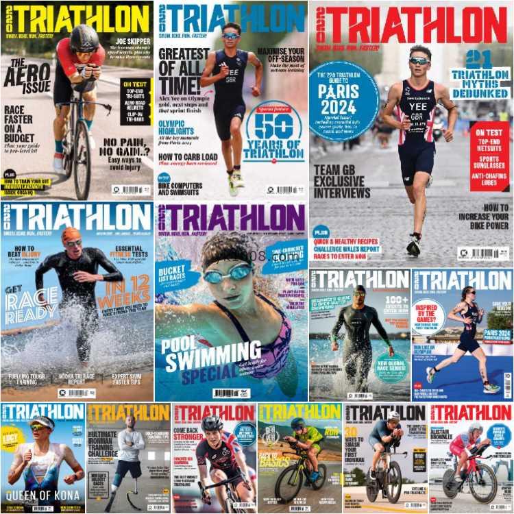 【英国版】220 Triathlon UK – Full Year 2024 Collection铁人三项比赛建议训练装备采访pdf杂志