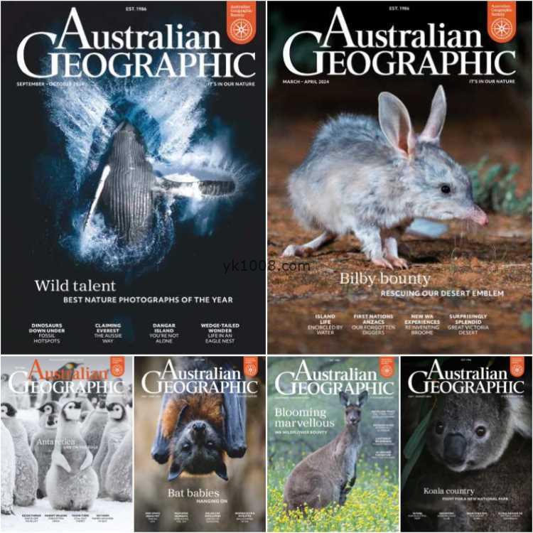 【澳大利亚】Australian Geographic – Full Year 2024 Collection澳大利亚文化风景地理pdf杂志