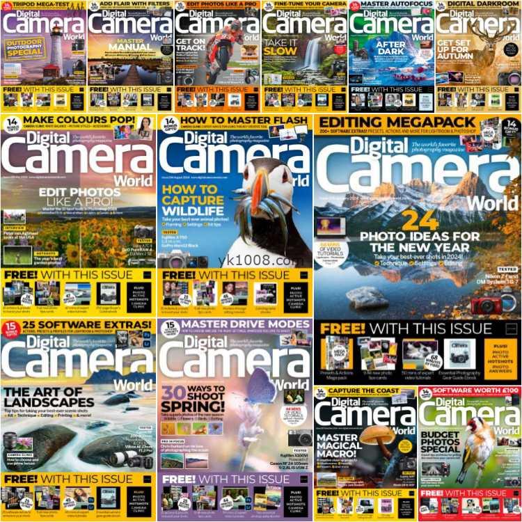 【英国版】Digital Camera World – Full Year 2024 Collection数码相机单反摄影设备pdf杂志