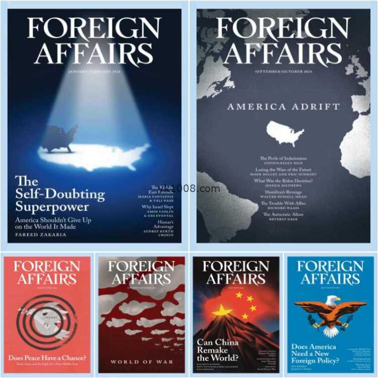 【美国版】Foreign Affairs – Full Year 2024 Collection外交事务政策经济pdf杂志