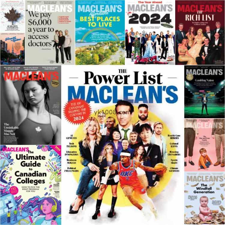 【加拿大】Maclean’s – Full Year 2024 Collection加拿大时事社会文化商业讨论pdf杂志