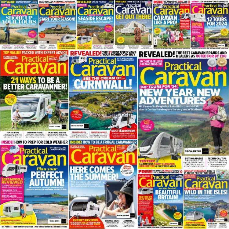 【英国版】Practical Caravan – Full Year 2024 Collection英国最畅销房车旅游pdf杂志