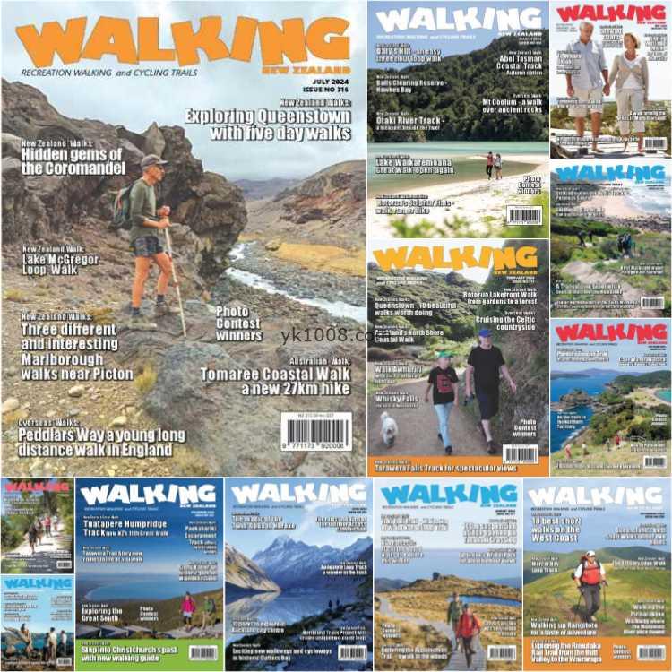 【新西兰】Walking New Zealand – Full Year 2024 Collection新西兰徒步短途旅行pdf杂志