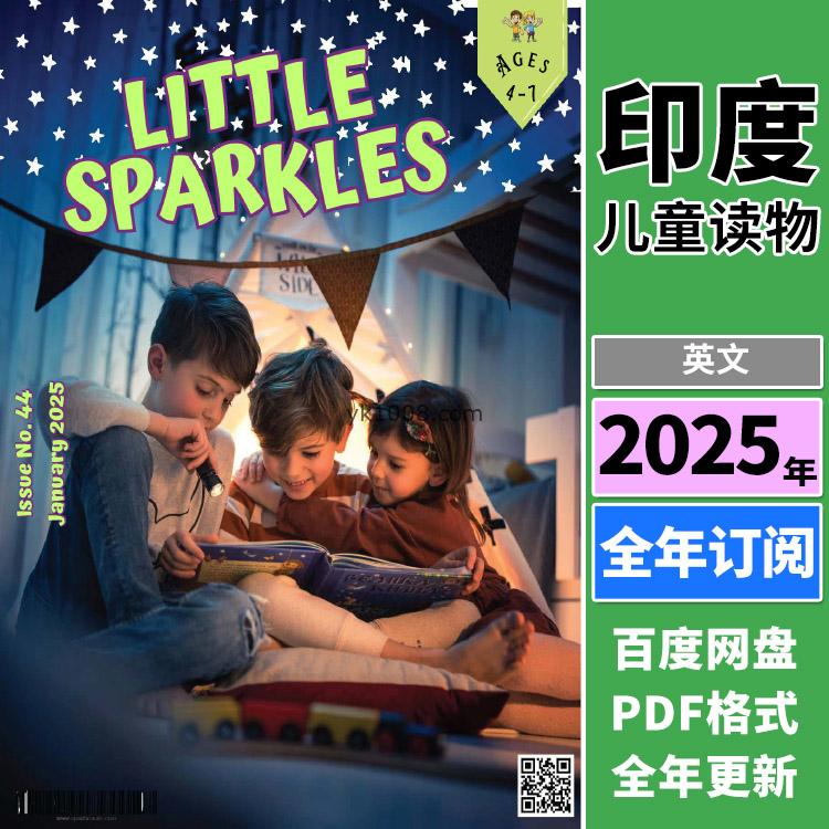 【印度版】《Little Sparkles》2025年合集3-6岁儿童创新故事谜题活动pdf杂志（年订阅）