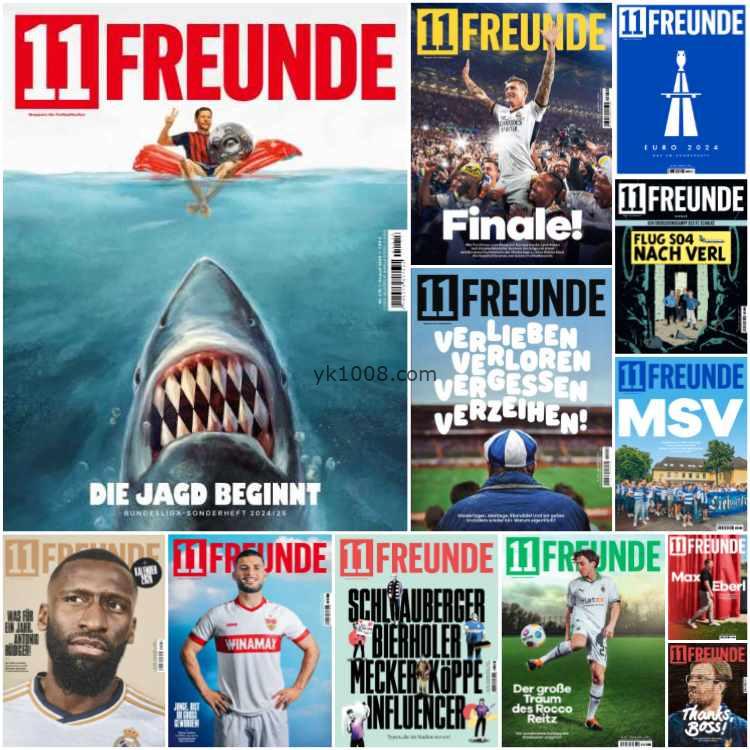 【德国版】11 Freunde – 2024 Jahrgang 2024年合集PDF电子版杂志