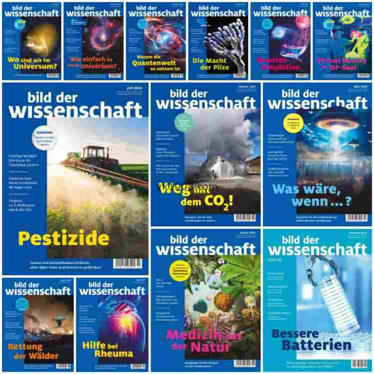 【德国版】Bild der Wissenschaft – 2024 Jahrgang 2024年合集PDF电子版杂志