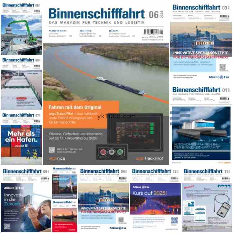 【德国版】Binnenschifffahrt – 2024 Jahrgang 2024年合集PDF电子版杂志